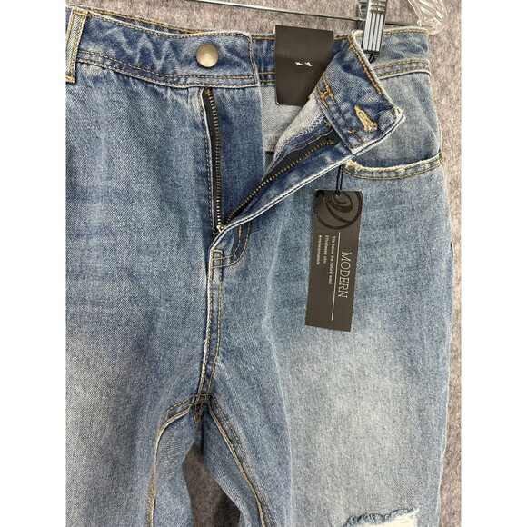 NWT Versona Jeans Size 6 Bell Bottom Flare Distressed Modern Raw Hem Retro - Picture 2 of 8